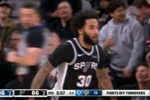 连珠炮！朱利安&middot;尚帕尼独中3记三分 帮助马刺轰出14-0抹平分差